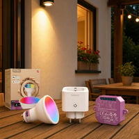 Smart Home paket za rasvjetu: 1x GU10 RGB žarulja + 1x pametna utičnica s mjerenjem + 1x pametni relej 1