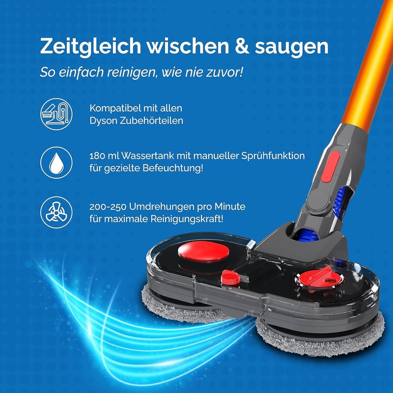 Dyson porszívó elektromos felmosófej víztartállyal - V15, V11, V10, V8, V7 modellekhez
