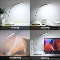 URAQT LED Asztali Lámpa 360° Forgatható 3 Fényerőszinttel - 1200 mAh Akkumulátoros Érintésvezérelt USB Olvasólámpa 5
