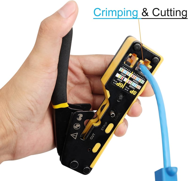 CAT6 RJ45 Krimpelő Fogó Szett - Profi Hálózati Szerszám CAT5/5e/6 Csatlakozókhoz