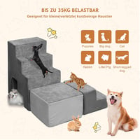 LitaiL Kutya Lépcső 60 cm Magas - Többcélú, Csúszásmentes Hab Kisállat Lépcső Ágyhoz, Boxspring Ágyhoz - Kutyáknak, Macskáknak 3