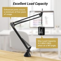 Blue Yeti mikrofonállvány: állítható TONOR boom kar nagy popszűrővel, univerzális adapterrel 2