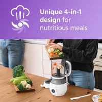 Philips Avent 4 az 1-ben Bébiétel Készítő SCF883/01 - Multifunkciós Konyhai Eszköz Babáknak, Fehér, 1 kg 2