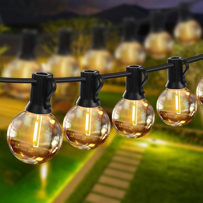 flintronic 11m-es Napelemes LED Fényfüzér, 60 Kristálygömbbel - Kültéri Dekoráció