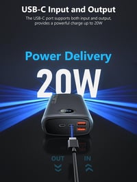 Snomh 27000mAh Powerbank - 22.5W Gyorstöltő 4 Portos LED Kijelzővel 6