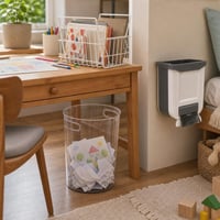 Set za organizaciju: prozirna košara + žičana košara + zidna kanta 8L 1