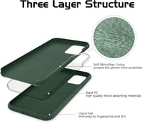iPhone 11 Vékony Szilikon Tok Kameravédelemmel - Alpesi Zöld 3