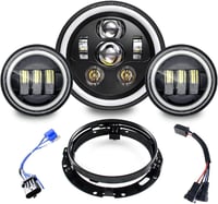SKUNTUGUANG 7 Inch Harley Daymaker LED fényszóró + 4,5 Inch ködlámpa szett 1