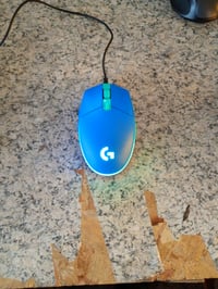 Herná myš Logitech G G203 LIGHTSYNC s RGB podsvietením, 6 programovateľnými tlačidlami, 8000 DPI, modrá – používaná 2
