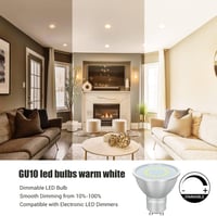 DEWENWILS GU10 LED Izzó, Meleg Fehér 2700K, Fényerőszabályozható, 5W 350LM, 50W Halogén Helyettesítő, 120° Szórási Szög, 6 db Csomag 2