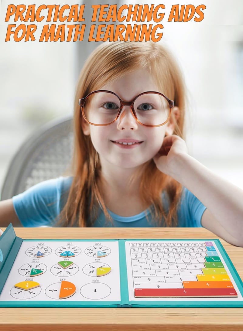 BLOOOK Mágneses Montessori Törtek Készlet - Matematikai Oktatóeszköz Általános Iskolásoknak
