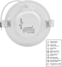 Lumare 6db Ultra Vékony LED Spotlámpa Szett 12W IP44 Nappali Fürdőszoba 3