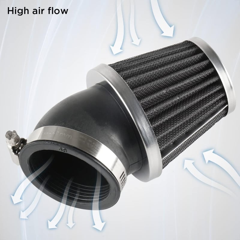 Univerzális 45°-os Motorkerékpár Légszűrő, 34-36mm, Fekete - Evermotor