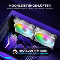 AsiaHorse Eclipse Fehér ARGB PWM Házventilátor Csomag, 3 darabos 5