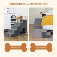 LitaiL Kutya Lépcső 60 cm Magas - Többcélú, Csúszásmentes Hab Kisállat Lépcső Ágyhoz, Boxspring Ágyhoz - Kutyáknak, Macskáknak 6