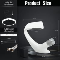 Solvex modern fehér vízesés mosdócsap, króm egykaros keverő 7