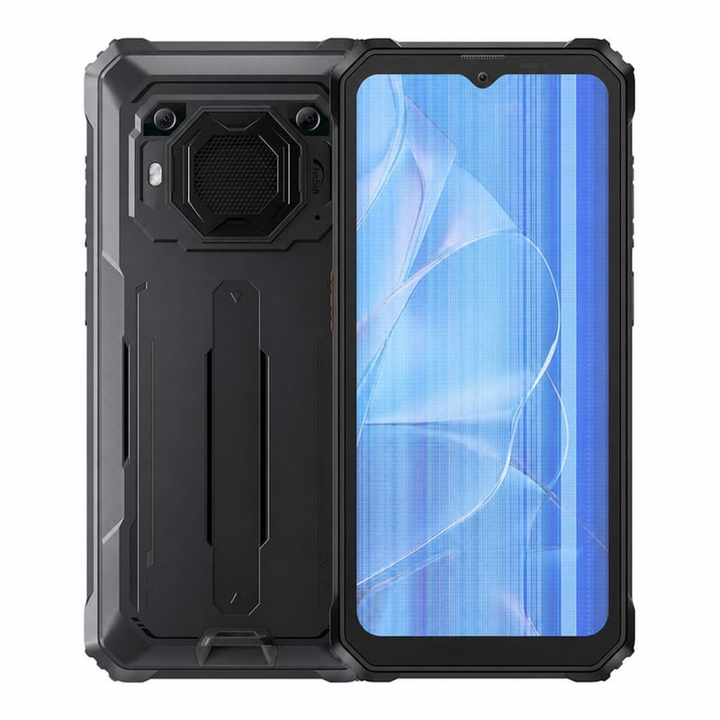 Odolný smartfón Blackview BV6200 Pro 18GB RAM 128GB čierny — chybný, čiastočne funkčný: pruhy na displeji (stav: viď 2. obrázok)