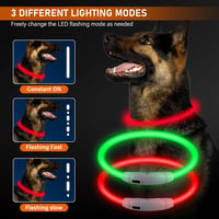 Aicharynic LED kutyanyakörv, 2 db, USB tölthető, vízálló, 3 fénymód 2