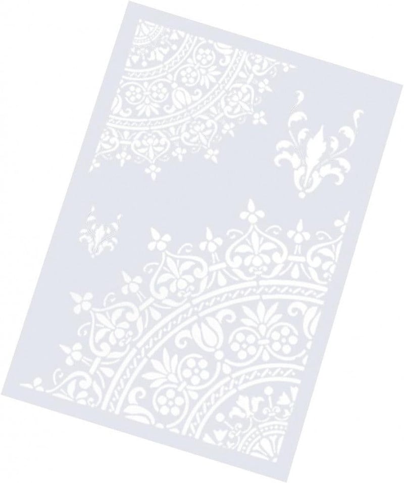 Virágmintás Rajzsablonok Scrapbookinghoz és Kézművességhez - Fehér