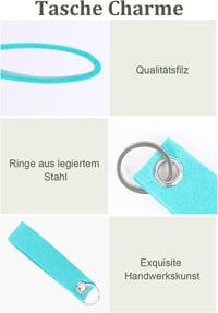 Set de 20 brelocuri colorate din pâslă PANGTON VILLA, pentru decorațiuni DIY 4