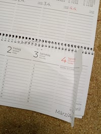 Calendar de birou săptămânal Neumann Verlage Expert 2027, albastru, 29,7x10,5 cm, 1 săptămână pe 2 pagini, 7-19 — o pagină este deteriorată (stare: vezi a 2-a imagine) 2