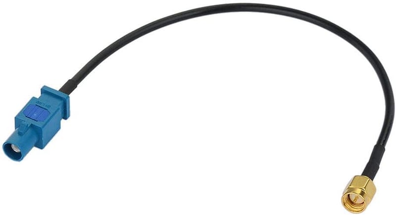 BINGFU Fakra Z - SMA Male Antenna Hosszabbító Kábel 30cm - Autós GPS, FM Rádió, Sirius XM, 4G LTE, Bluetooth Kompatibilis