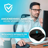BIDOST Fekete Ergonomikus Egérpad Gélpárnás Csuklótámasszal 6