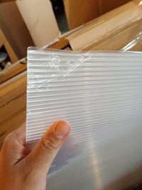 Vchodová strieška VOUNOT 120x80 cm, priehľadná polykarbonátová strieška proti dažďu, odolná voči UV žiareniu, sivá — roh je ohnutý (stav: viď 2. obrázok) 2