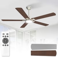 ORTHLAND 132 cm Csendes Mennyezeti Ventilátor LED Világítással, Távirányítóval, 6 Sebességgel, DC Motorral Hálószobába, Teraszra, Gyerekszob 1