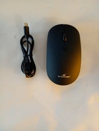 Mouse wireless Bluetooth Bluestork, 3200 DPI, silențios, reîncărcabil, ultra-subțire, compatibil PC și Mac, negru 2