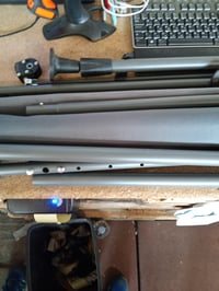 VOUNOT Parasolar Vertical pentru Balcon și Terasă 150x310 cm, cu Manivelă, Fără Găurire, Protecție UV și Impermeabil, Gri 3