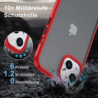 iPhone 13 Piros-Áttetsző Ütésálló Szilikon Védőtok 3