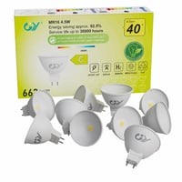 GY MR16 GU5.3 LED žarulja, hladno bijela 6500K, 4,5W, 663 lumena, kut snopa 110°, nije prigušiva, zamjena za 40W, 12V AC/DC, pakiranje – set od 11 komada 2