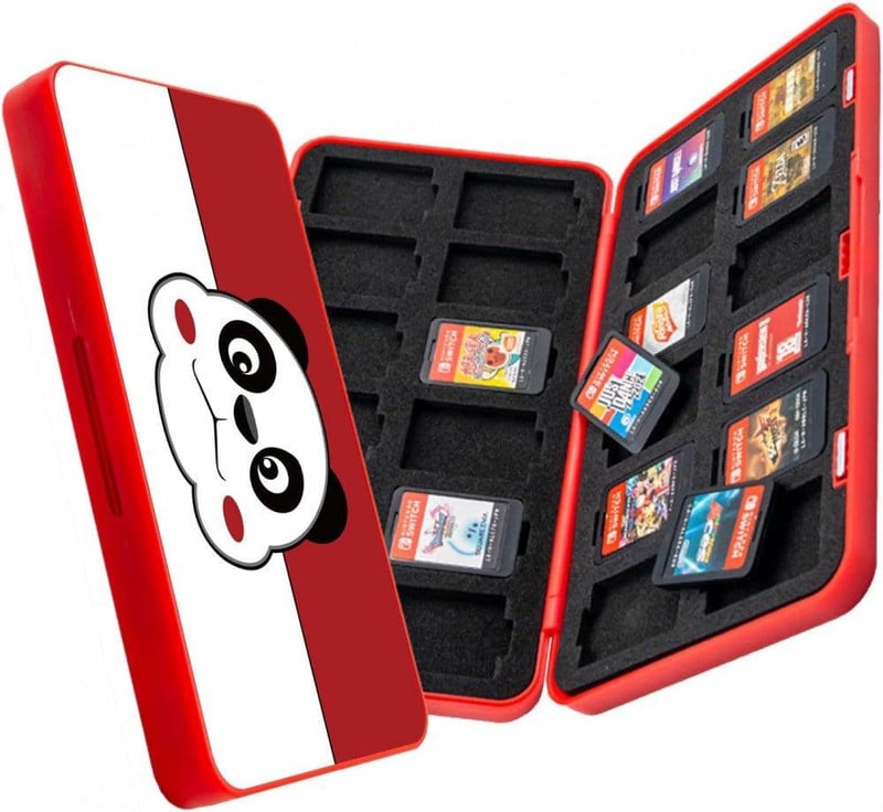 HuPop 24 Slotos Vízálló Switch Játékkártya Tartó Rajzfilm Mintával