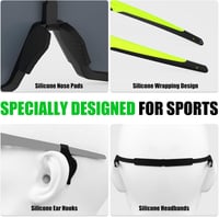 X-TIGER Kerékpáros Napszemüveg, UV400 Védelemmel, 5 Cserélhető Lencsével, TR90 Keret, Unisex Sport Szemüveg Futáshoz, Biciklizéshez 6