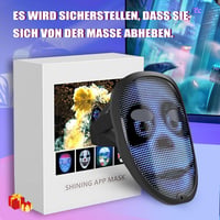 MEGOO LED Maszk Bluetooth-szal és Gesztusfelismeréssel - Programozható Világító Arcmaszk Farsangra, Halloweenre 5