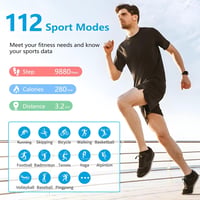 Csasan 1,85" HD okosóra telefonos funkcióval, 112 sportmóddal, IP68 vízálló, fekete 4