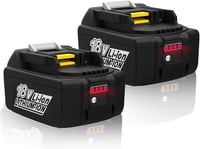 Energup 18V 8000mAh Li-ion Akkumulátor Csomag (2db) - Kompatibilis Makita BL1860B BL1850 BL1840 BL1830 Szerszámokkal - LED Töltésjelzővel 1