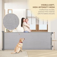 HollyHOME Biztonsági Ajtórács Lépcsőhöz, 0-300 cm Szélesíthető, Egykezes Nyitás, Babáknak és Háziállatoknak, Bel- és Kültéri Használatra, Sz 3