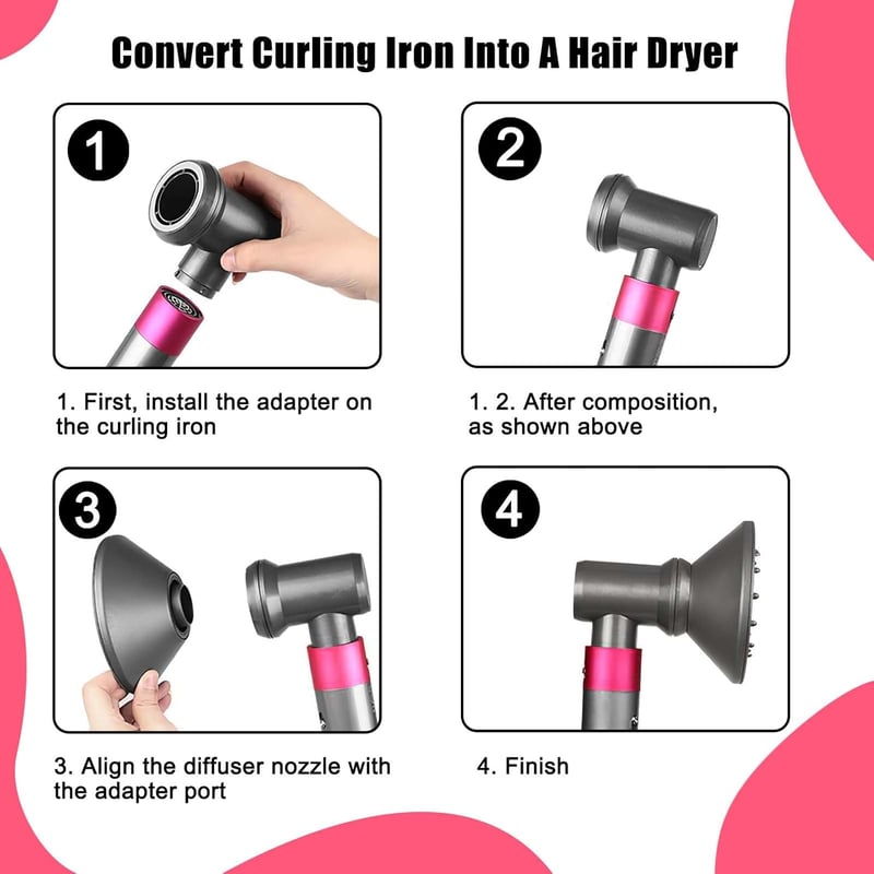 Dyson Airwrap hajszárító diffúzor és adapter szett - HS01, HS03, HS05 modellekhez