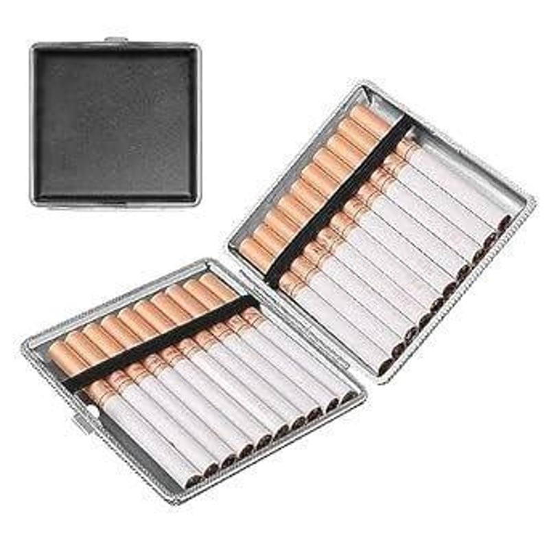 Harewu fekete vízálló cigarettatárca, 20 szálnak, rozsdamentes acélból
