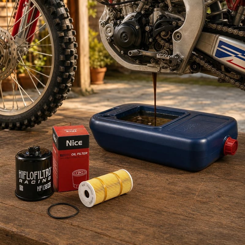 Set za izmjenu ulja: 2x filter ulja + 3x brtva 58 mm + posuda za ispuštanje ulja