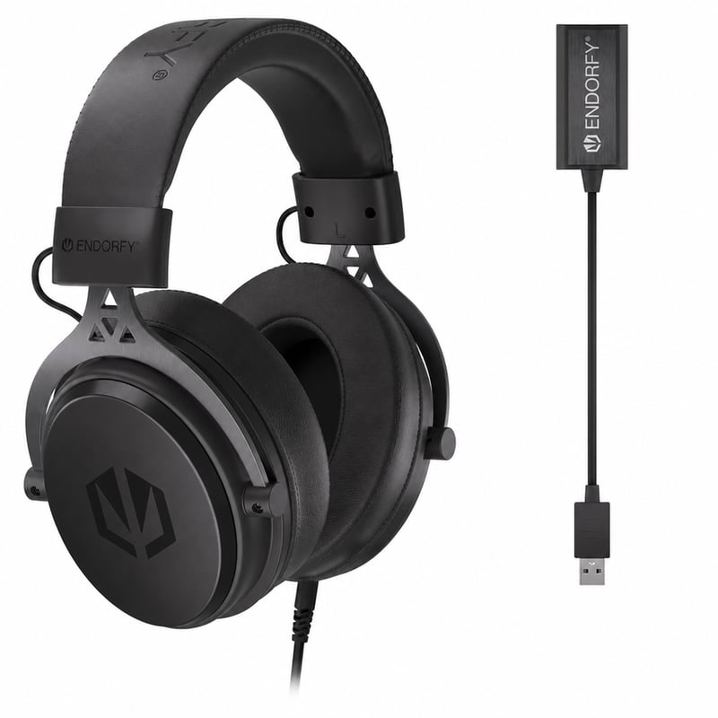 Herné slúchadlá ENDORFY Viro Plus USB 7.1 – chybné, čiastočne funkčné: ľavé slúchadlo nefunguje, chýba mikrofón (stav: pozri 2. obrázok)