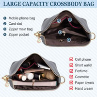 JUYANO Női Kis Méretű Válltáska - PU Bőr Crossbody Táska Állítható Pánttal és Kártyatartóval 4
