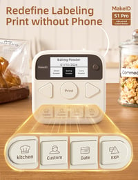 Makeid S1 Pro Bluetooth címkenyomtató - Gyors, tintamentes, LCD kijelzős 2