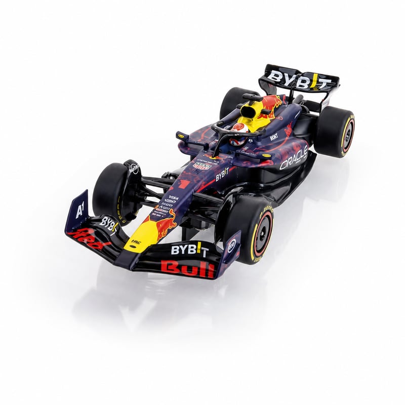 Carrera Oracle Red Bull Racing RB20 M. Verstappen No.1 Formula 1 — enyhén hajlott alsó rézdrót nélkül (állapot: lásd a 2. képet)