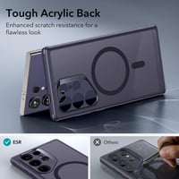 Samsung Galaxy S24 Ultra MagSafe-kompatibilis, katonai védelmű, átlátszó fekete ESR tok 7
