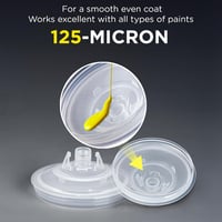 InoKraft Eldobható Festékszóró Pohár Rendszer - 45 db 650ml Pohár és Fedél, HVLP/LVLP Festékszórókhoz, 360°-os Szórás, 125 Mikronos Szűrővel 6