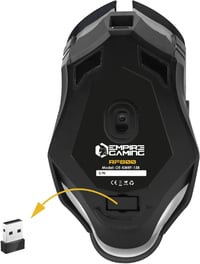 EMPIRE GAMING Armor RF800 Vezeték Nélküli Gamer Billentyűzet és Egér Szett RGB Háttérvilágítással, 4800 DPI, QWERTZ, PC/PS4/PS5/Xbox Kompati - RF800 Wireless Schwarz 4