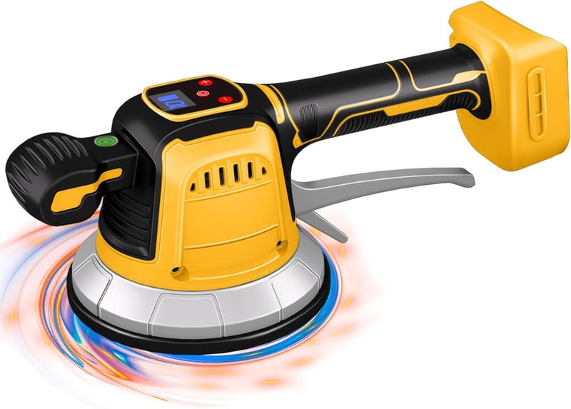 WingFly Elektromos Csempevibrátor Dewalt 18V/20V Akkumulátorhoz - 148mm Tapadókorong, 10 Fokozat, 160kg Teherbírás (Akkumulátor Nélkül)